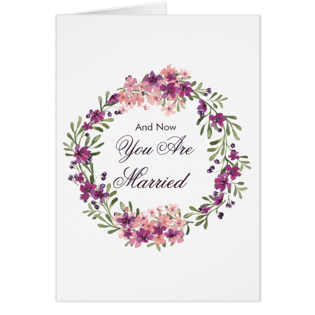 "Vous êtes" carte de mariage mariée de (Devant)