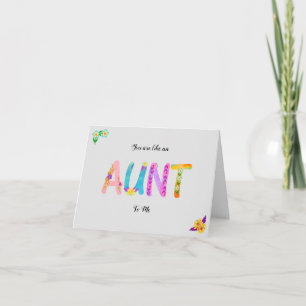 Vous êtes comme une tante pour moi - Bonne carte d