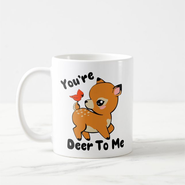 Vous êtes Deer To Me Mug - Femme Deer Homme Bird (Gauche)