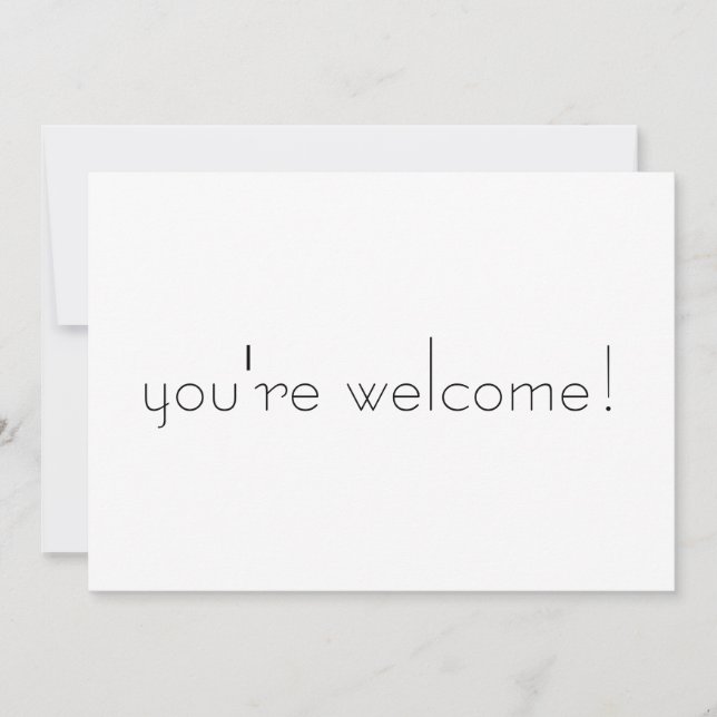 Vous êtes des Cartes de Bienvenue (Devant)