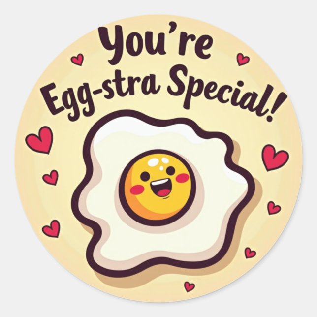 Vous êtes Egg-stra Special ! Sticker à oeufs Sunny (Devant)