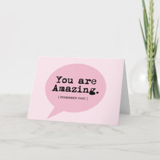 Vous Êtes Extraordinaire - Carte de voeux Blank 7"