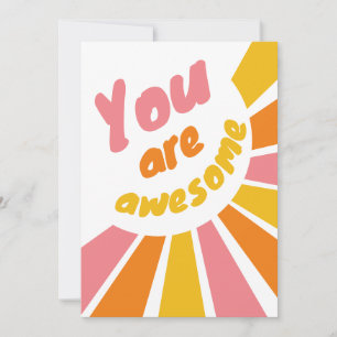 Vous êtes génial carte de voeux d'affirmation posi
