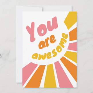 Vous êtes génial carte de voeux d'affirmation posi