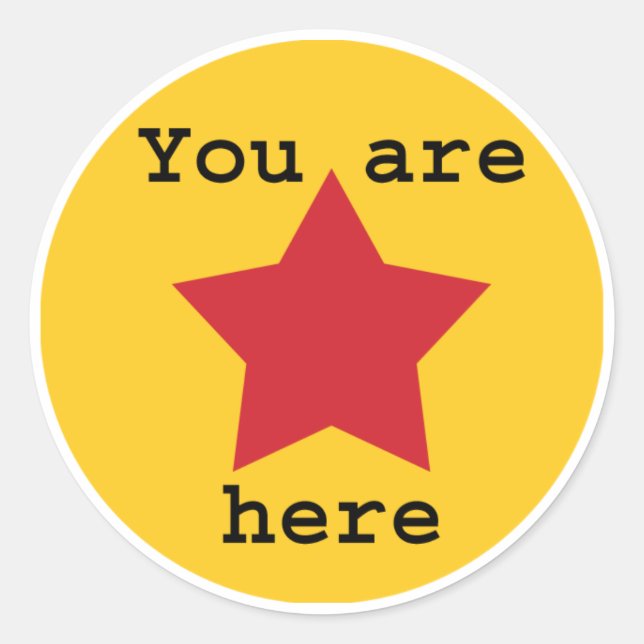 Vous êtes ici autocollants (Devant)