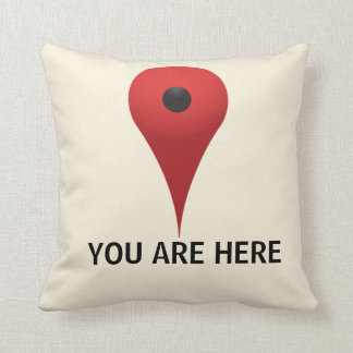 VOUS ÊTES ICI coussin