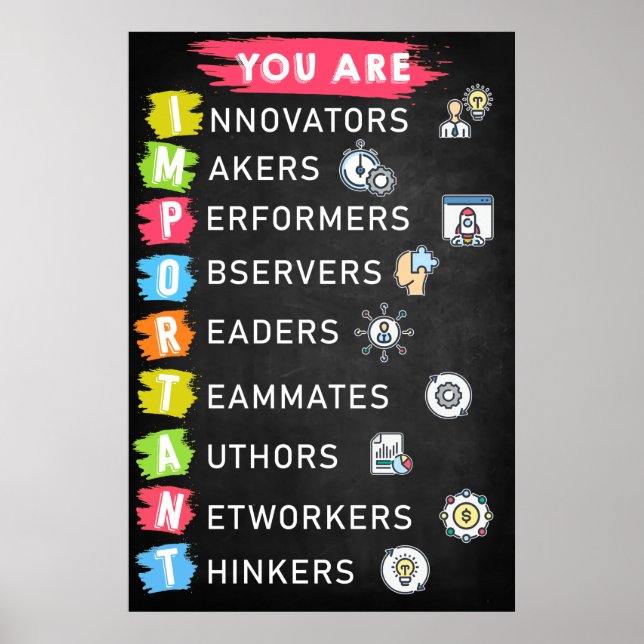 Vous êtes important Poster en classe (Devant)