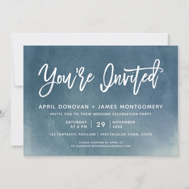 Vous êtes invité Faire-part de mariage de typograp (Devant)