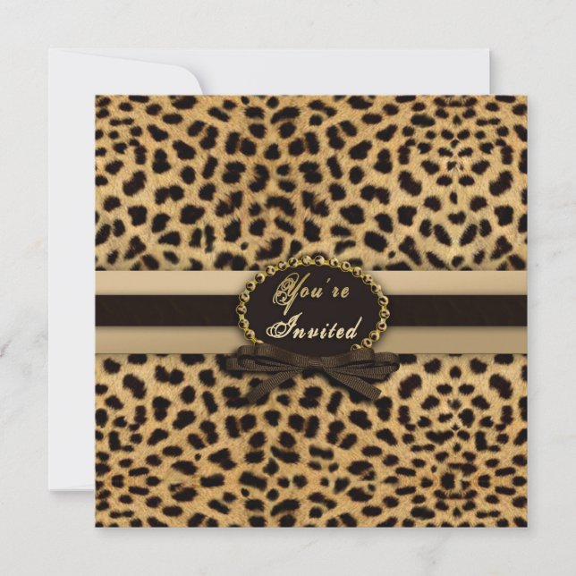 Vous êtes invité - Invitation - Empreinte de léopa (Devant)