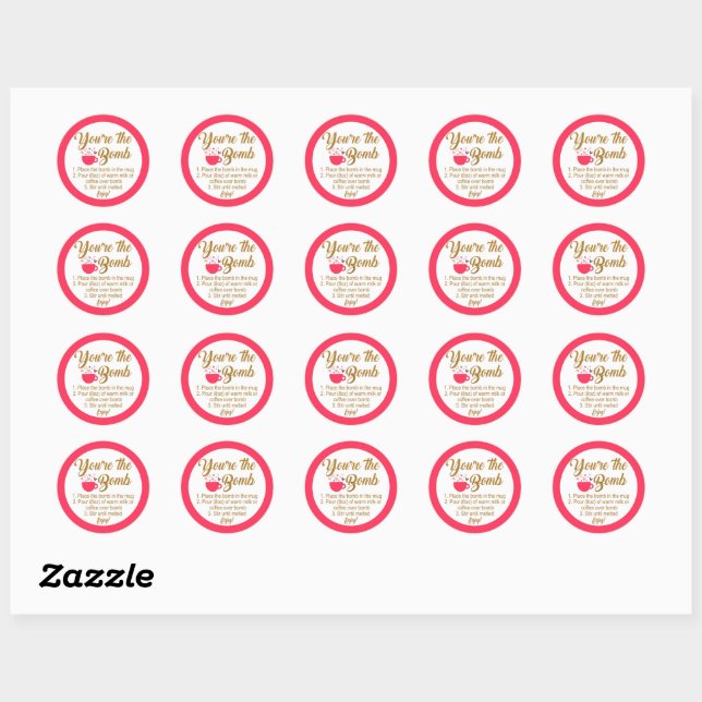Vous êtes la bombe Sticker de la Saint-Valentin (Feuille)