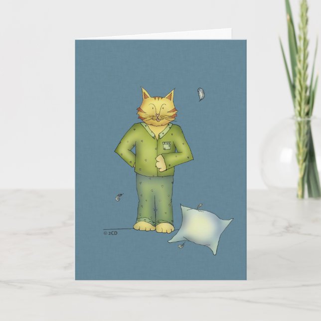 Vous êtes la carte de voeux des pyjamas du chat (Devant)