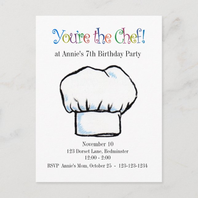 Vous êtes la carte de voeux d'invitation du Chef (Devant)