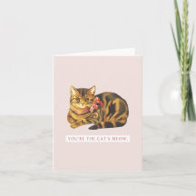 Vous êtes la Meow du chat - Moderne, jolie carte d