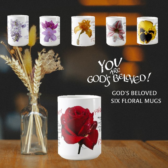 VOUS ÊTES LE BEEL MUG DE DIEU ROSE ROSE ROUGE AIMÉ (Créateur téléchargé)
