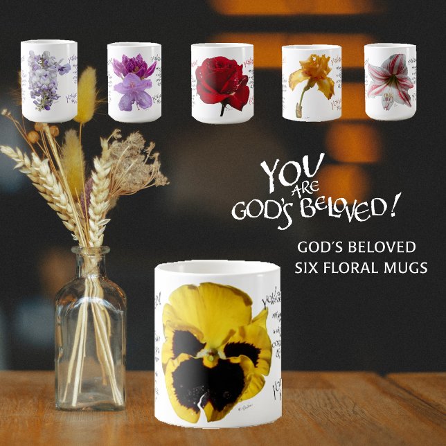 VOUS ÊTES LE BEEL PETUNIA JAUNE MUG AIMÉ DE DIEU (Créateur téléchargé)