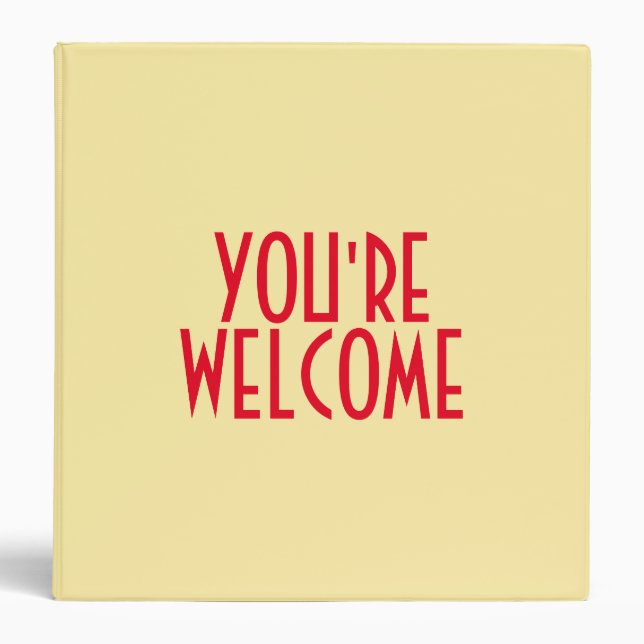 Vous êtes le Classeur de bienvenue (Devant)