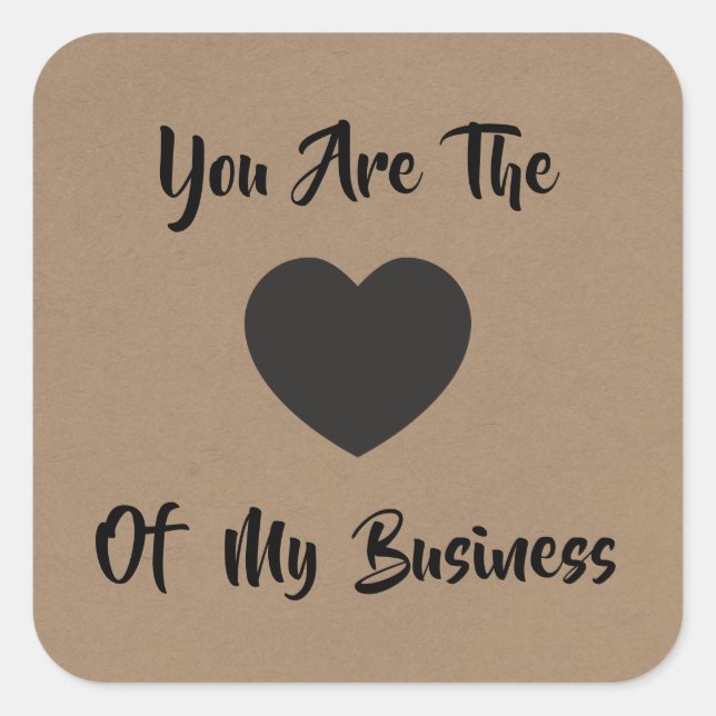 Vous êtes le coeur de mon entreprise étiquette cad (Devant)