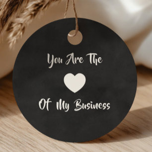 Vous êtes le coeur de mon entreprise étiquette cad