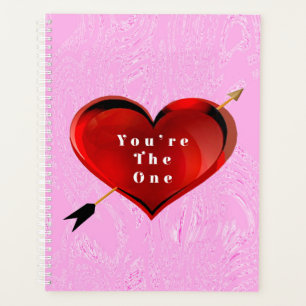 Vous êtes le coeur sur le Carnet de spirale de gla