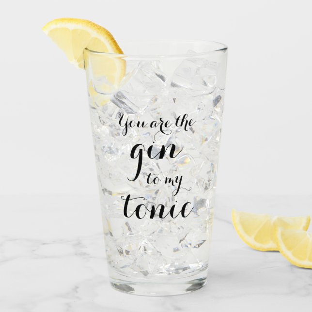 Vous êtes le gin de mon tonique verre à boire (Devant glace)
