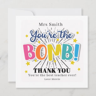 Vous êtes le Prof Bombardement Merci Carte Drôle