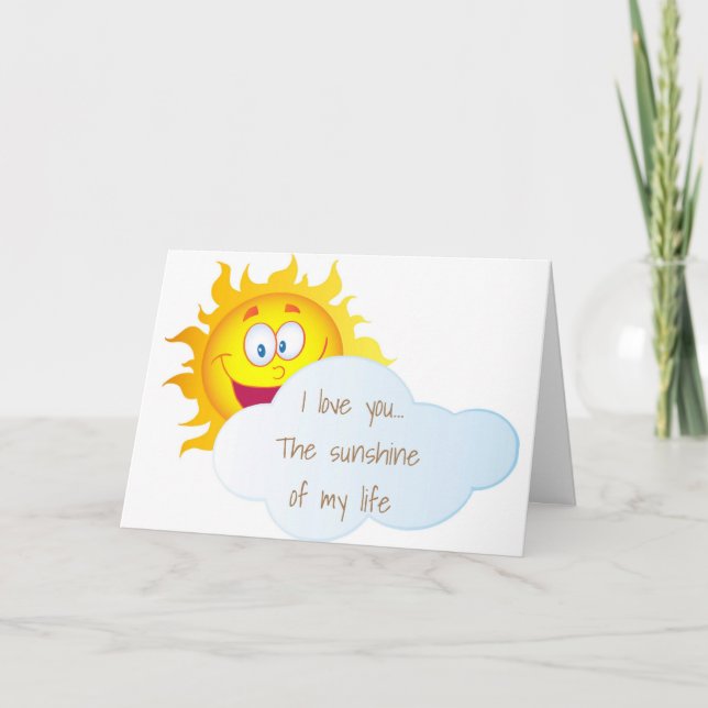 VOUS ÊTES LE *SOLEIL DE MA CARTE D'ANNIVERSAIRE DE (Devant)
