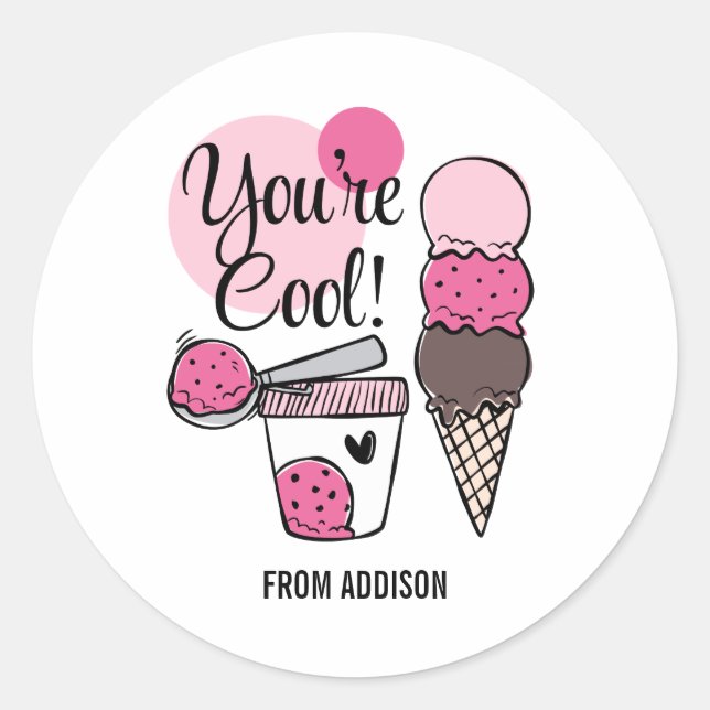 Vous êtes le Sticker de la Saint-Valentin Cool (Devant)