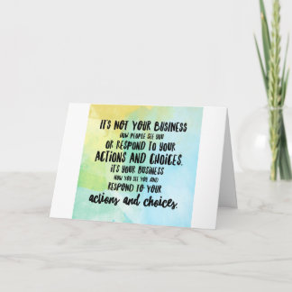 Vous êtes livre - carte de voeux