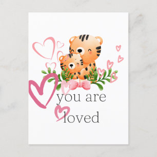 Vous êtes Loved Tiger carte postale