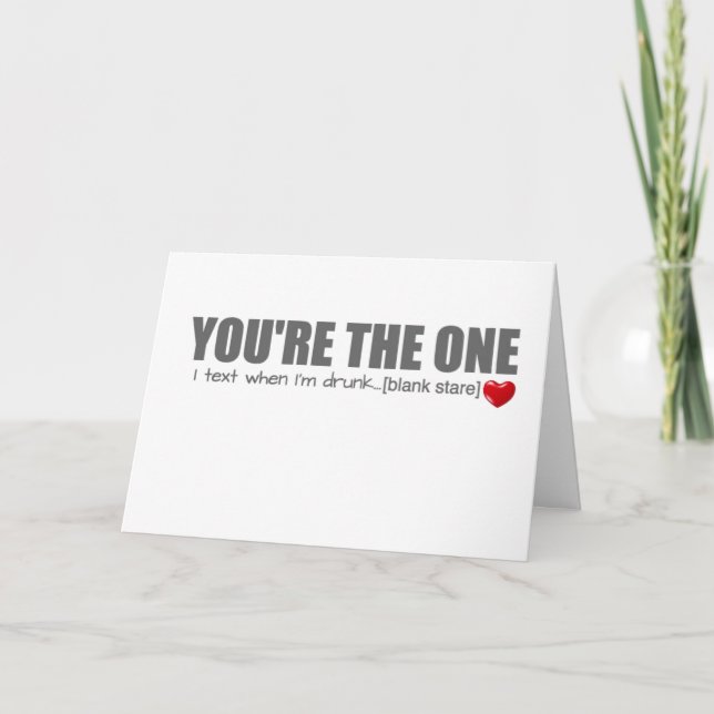 Vous êtes l'une carte de jour de Valentines (Devant)