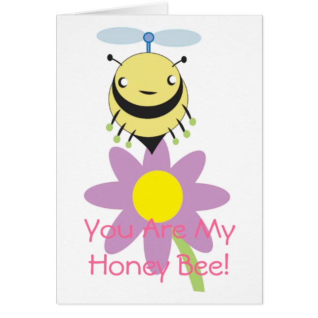 Vous êtes ma carte d'amour d'abeille de miel (Devant)