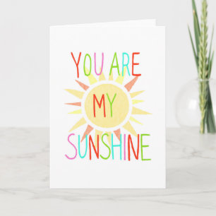 Vous êtes ma carte de carte de voeux de soleil je
