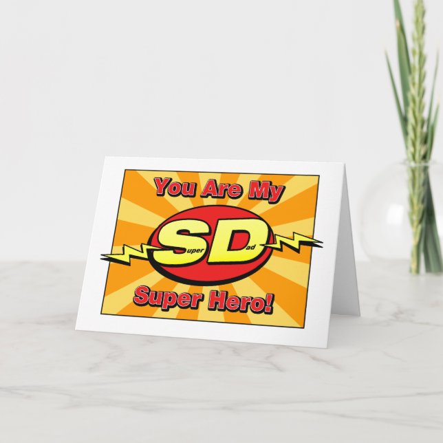 Vous êtes ma carte de fête des pères de superhéros (Devant)