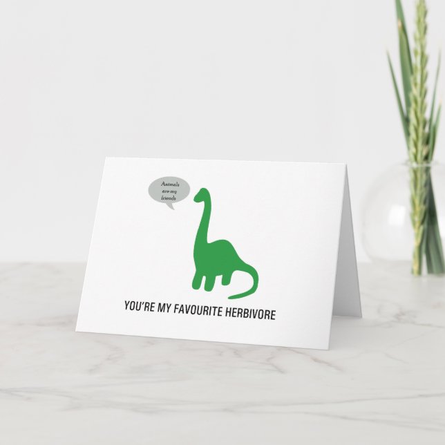 Vous êtes ma carte de voeux Herbivore préférée VEG (Devant)