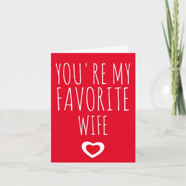 Vous êtes ma femme préférée Carte de remerciements (Devant)