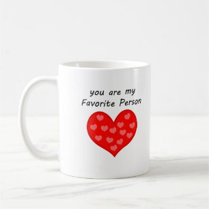 Vous êtes ma personne préférée Big Heart Mug