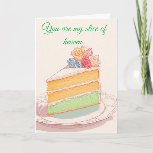 Vous êtes ma tranche de ciel carte de vacances (Devant)