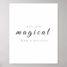 Vous Êtes Magique Comme Un Poster Unicorn, Art Mod