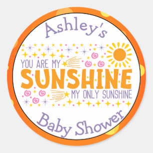 Vous Êtes Mes Stickers Baby shower Sunshine