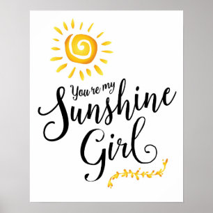 Vous êtes mon affiche Sunshine Girl Art