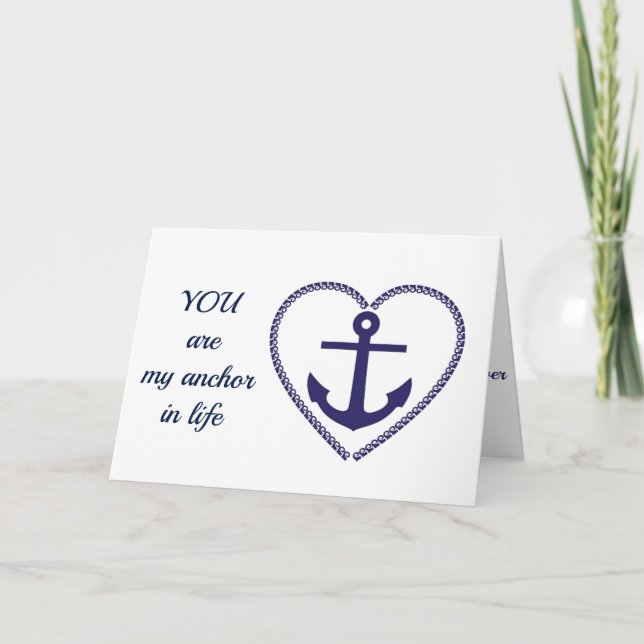 VOUS ÊTES **MON ANCRE** CARTE ANNIVERSAIRE AMOUREU (Devant)