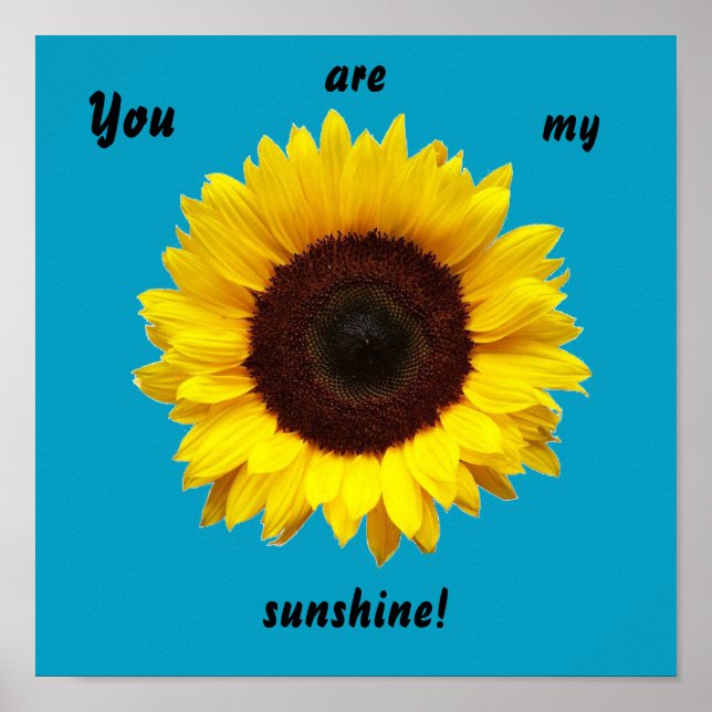 Vous êtes mon soleil ! Affiche de tournesol (Devant)