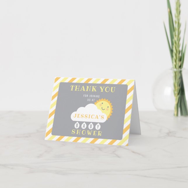 Vous Êtes Mon Sunshine Merci Cartes (Devant)