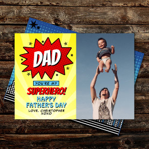 Vous êtes mon Superhero papa Carte photo de Fête d