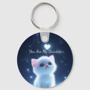 Vous êtes mon univers Porte-clés galaxie chat mign