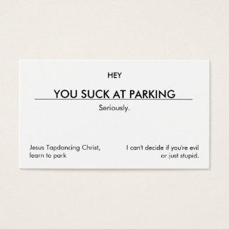 Vous êtes nul au parking. (nettoyer la version per