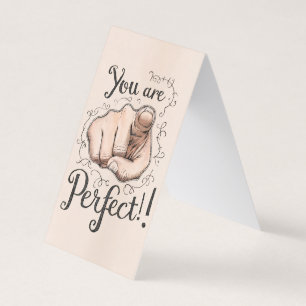 Vous Êtes Parfait Confiance Affirmation Carte Plié