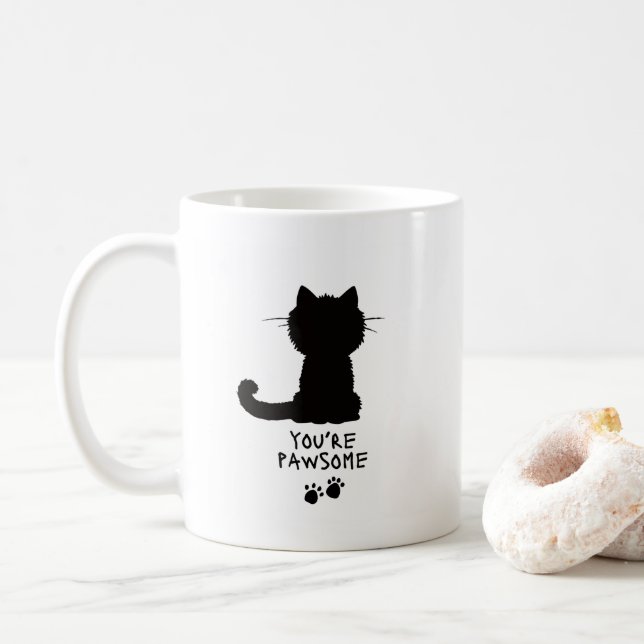 Vous êtes Pawsome Funny Play On Words Coffee Mug (Avec donut)
