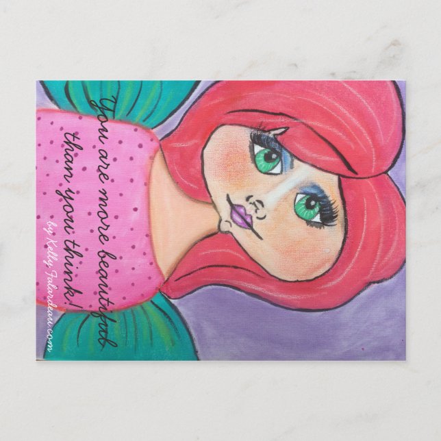 Vous êtes plus belle que vous ne pensez - Carte po (Devant)