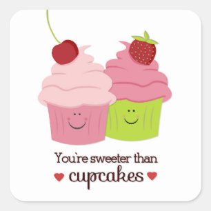 Vous êtes plus doux que les Cupcakes Stickers Vale